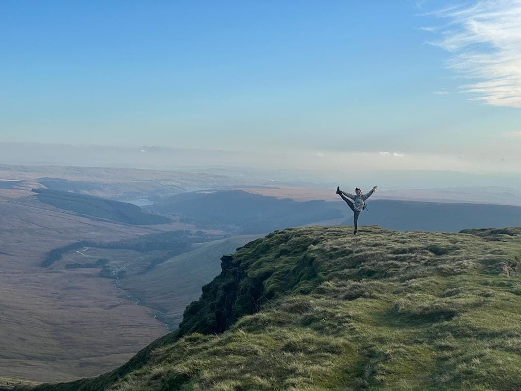 Saida Melgar on top of a mountain